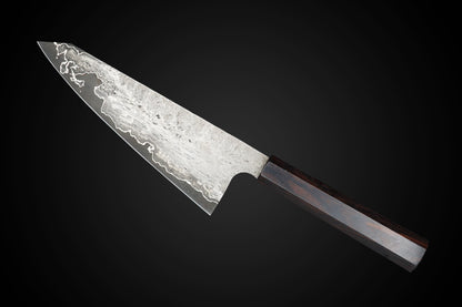 Kota Knives Wrought Iron Clad 52100 185mm Gyuto Ebony Handle