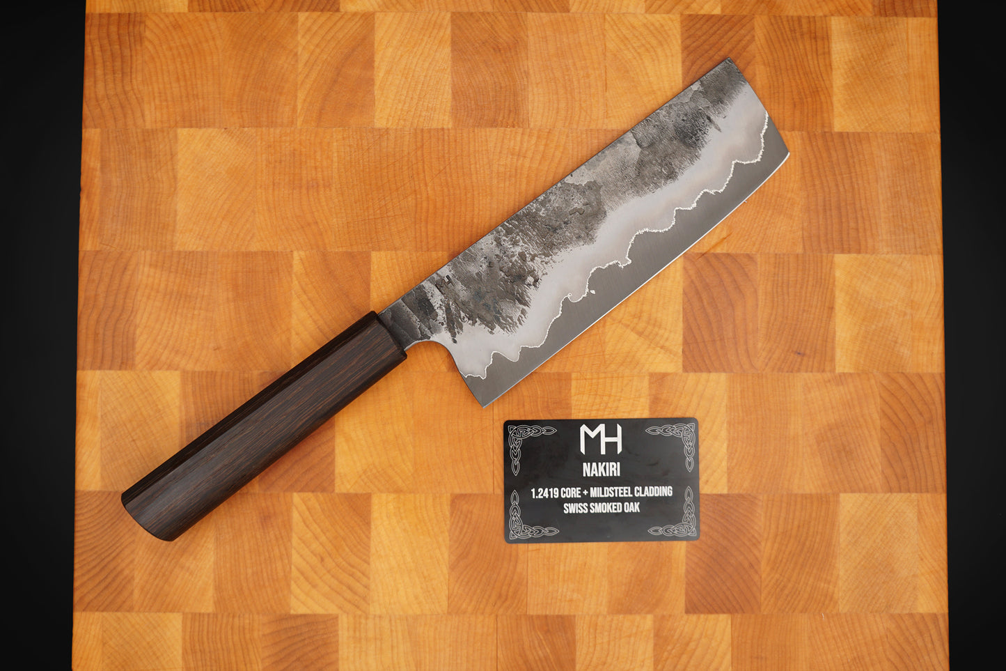 Martin Huber 1.2419 Mild Steel clad Nakiri
