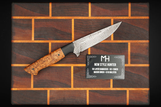 Martin Huber 50 Layer O2/15N20 Damascus Hunter