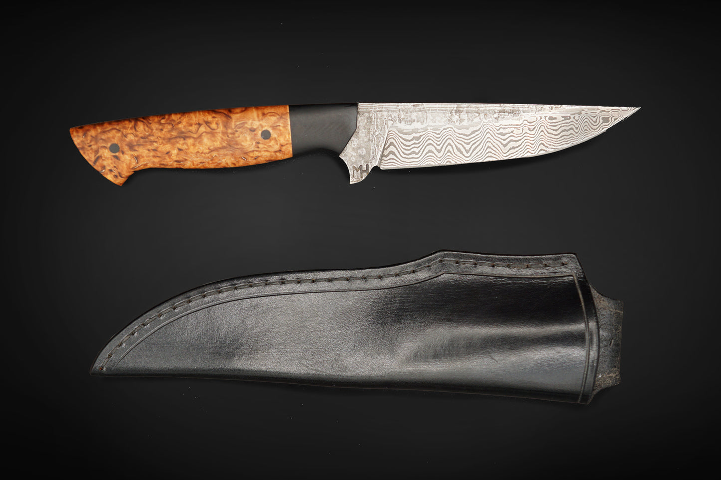 Martin Huber 50 Layer O2/15N20 Damascus Hunter