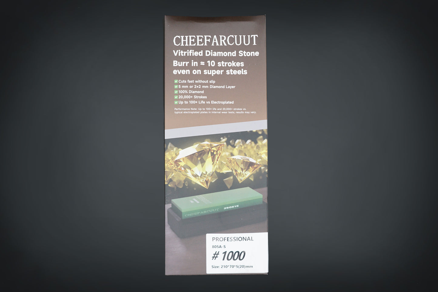 Cheefarcuut 2nd Gen Professional Vitrified Diamond Stone - #1000