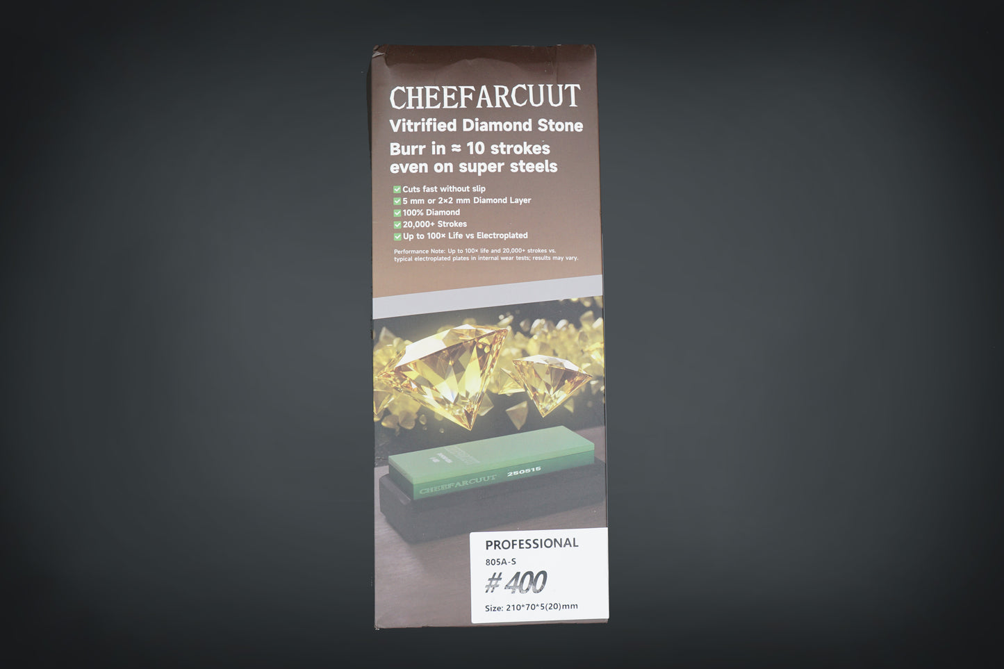Cheefarcuut 2nd Gen Professional Vitrified Diamond Stone - #400